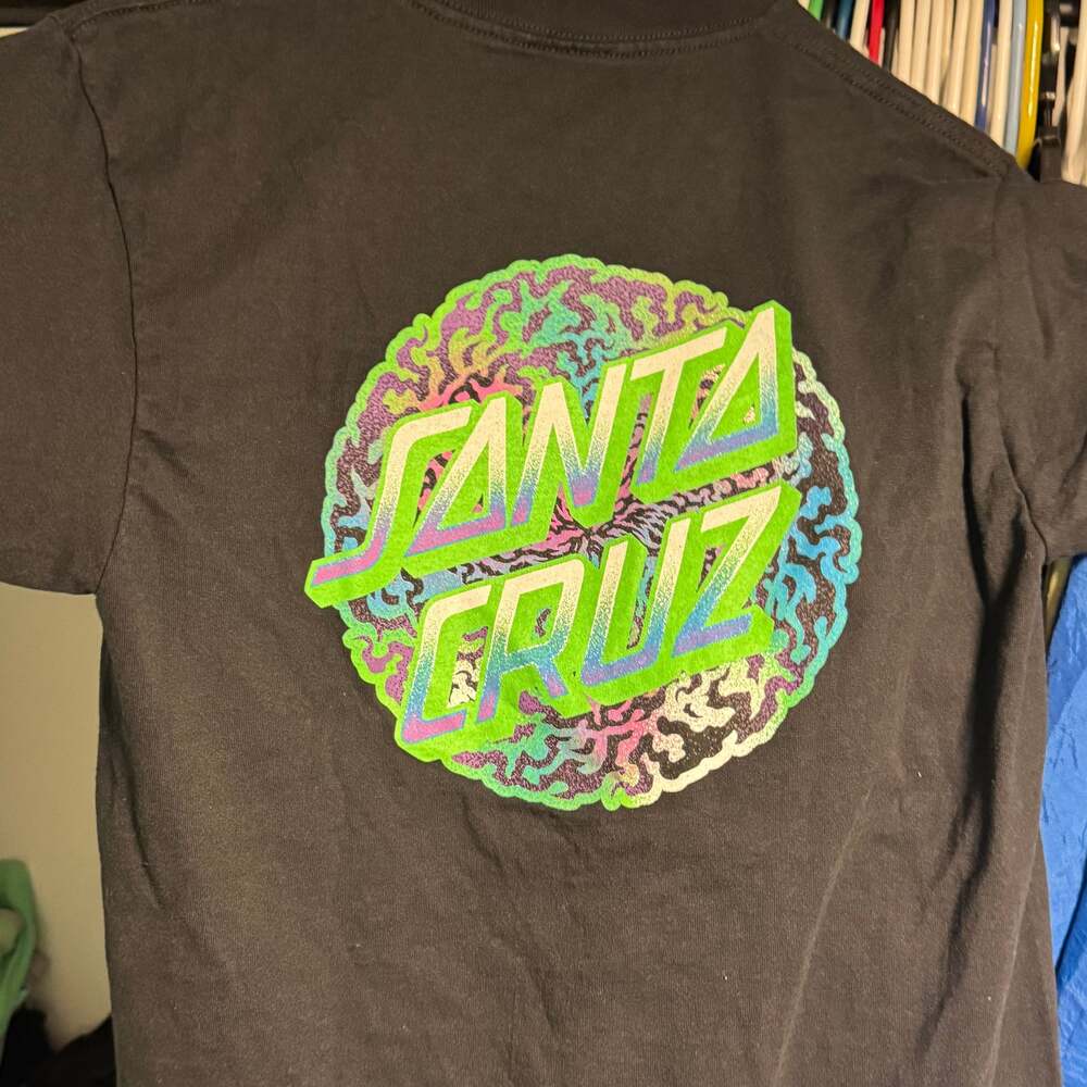 Santa Cruz Skateboards Throwdown Dot T-Shirt Black